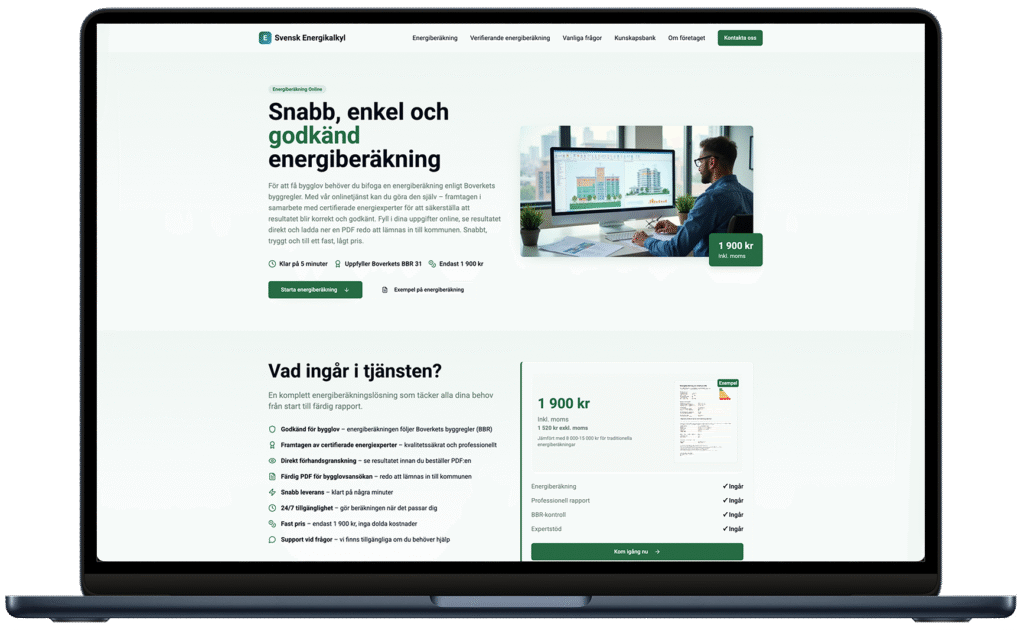 Energikalkyl, kontrolplan, bygglovshandlingar